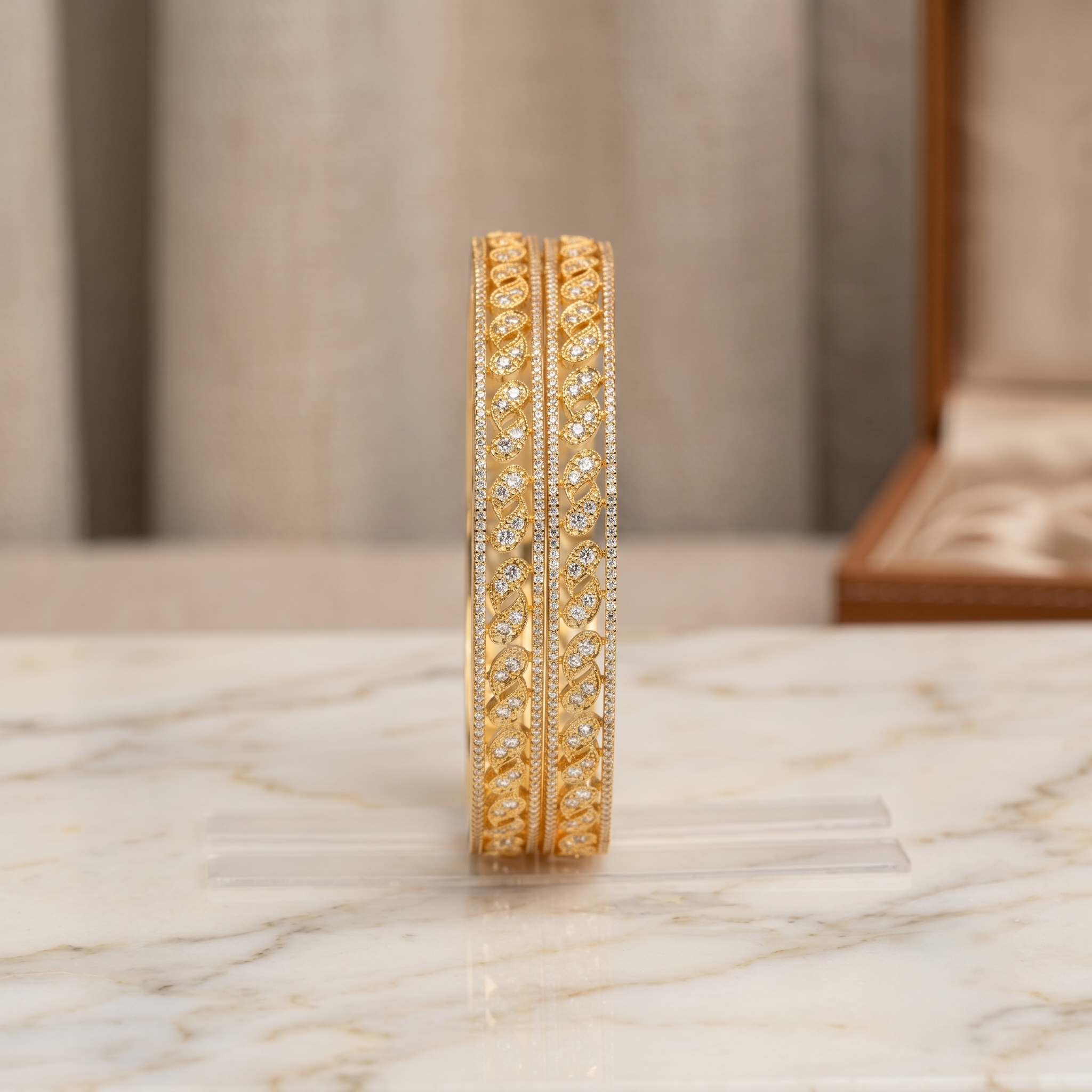 Designer AD Bangle close-up view - Avalna